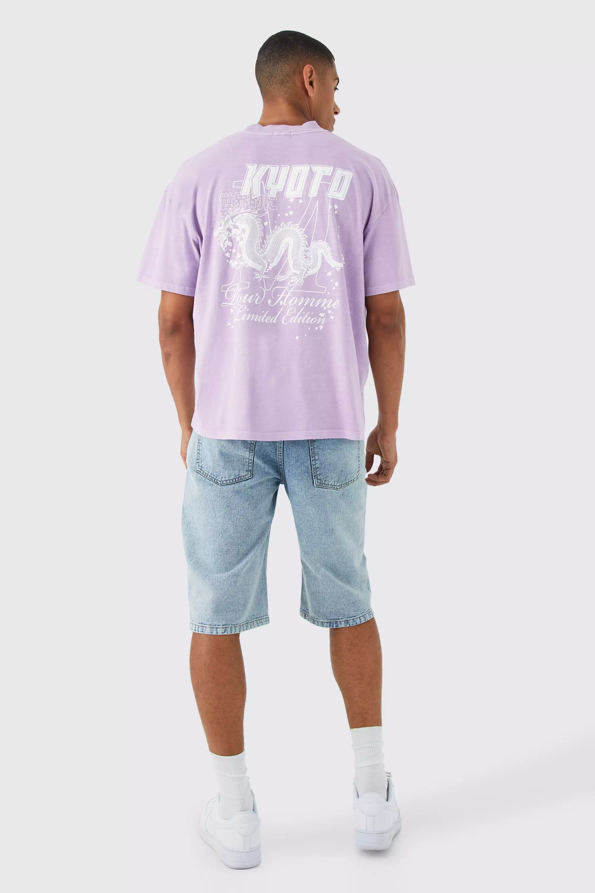 Oversized Wash Kyoto Graphic T-shirt | boohooMAN USA